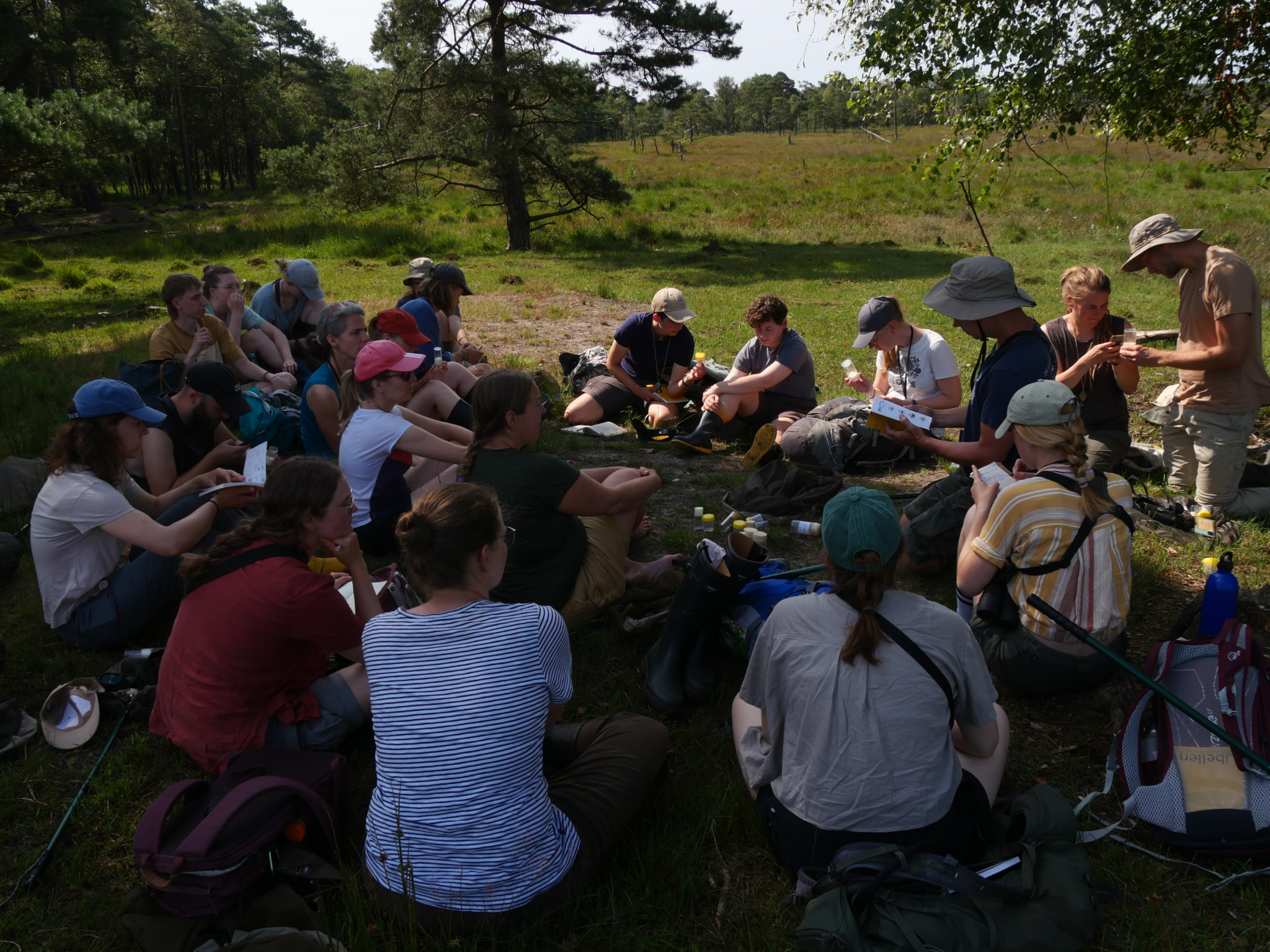 Vortrag und Diskussioin im Schatten: Artenkenntnis-Seminar Wilsede 2024 | VNP Stiftung Naturschutzpark Lüneburger Heide